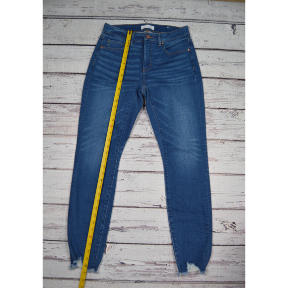Loft Curvy Skinny Jeans Women Junior Size 27 Raw Hem Pre-Owned - Picture 3 of 14